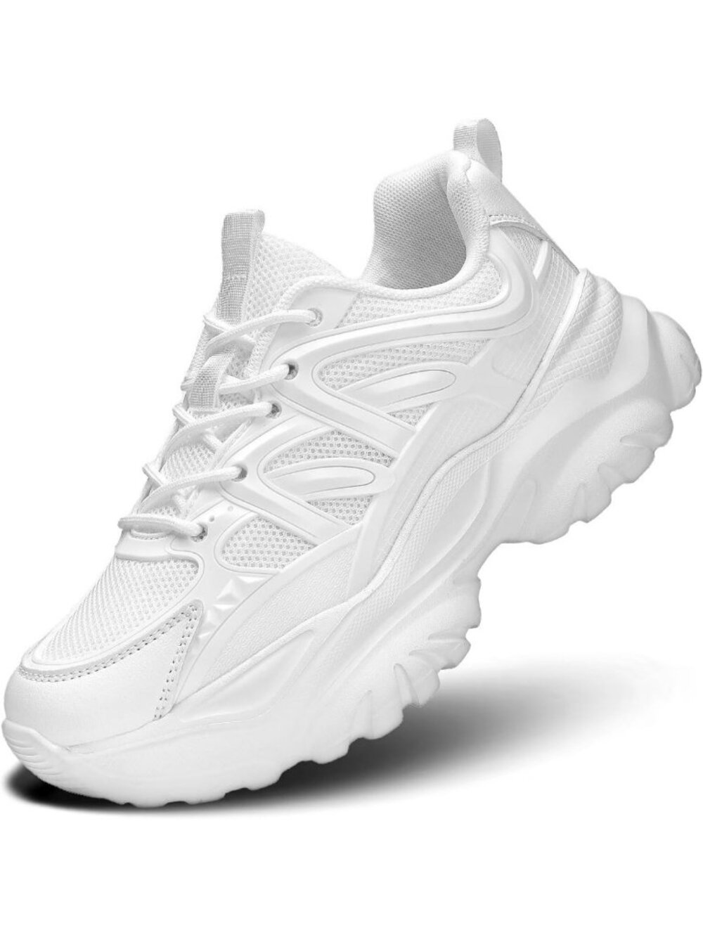 Stylish Women's Lightweight Chunky Sneakers - Non-Slip Athletic Walking Shoes